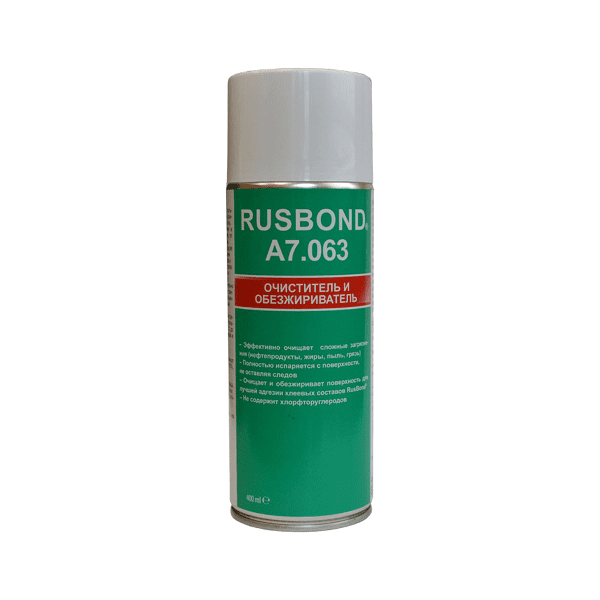 RusBond А7.063 Универсальный очиститель и обезжириватель на спиртовой основе, спрей, 400 мл